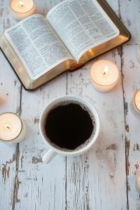 Bible and journal on a table, symbolizing grace-powered boundaries and heart healing for Christian women.